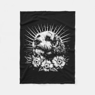Spaanse Waterhond Liefhebber Retro Stijl Tattoo _1 Fleece Deken