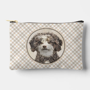 Spaanse Waterhond Schilderen Bruine Bicolor Dog Ar Etui