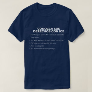 Spaanse weet uw rechten met ICE T-shirt