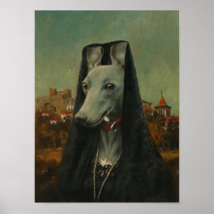 Spaanse Whippet Lady Print