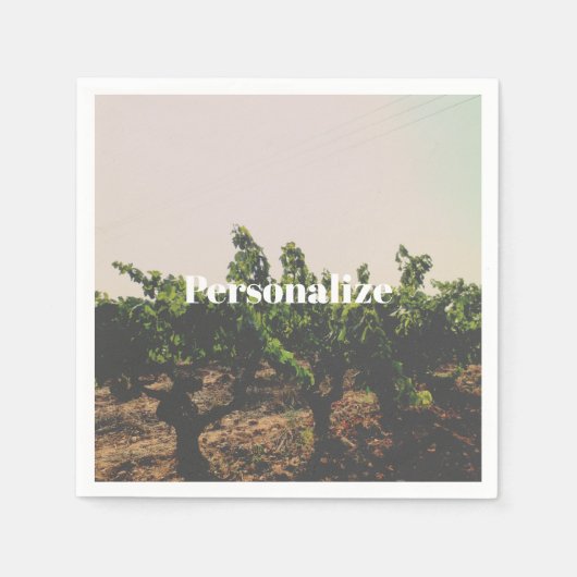 Spaanse wijngaard servetten (Voorkant)