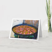 Spaanse Zeevruchtenkeuken in Paella-schaal Kaart (Voorkant)