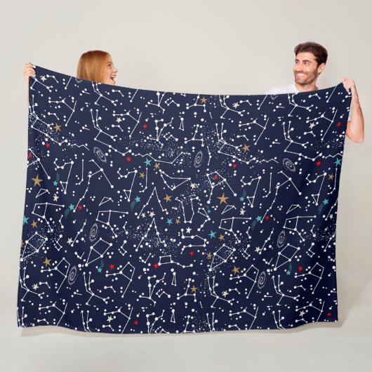 Spaappatroon fleece deken (In situ)