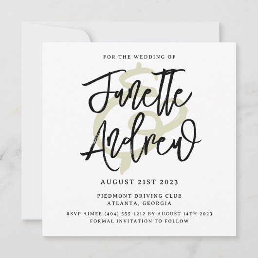 Spaar de datum kaart & envelop (Achterkant)