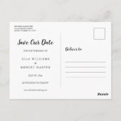 Spaar de datum Mason Jar Slingerlichtjes Boho Foto Briefkaart (Achterkant)