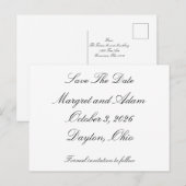 Spaar de datum postkaart uitnodiging briefkaart (Voorkant / Achterkant)