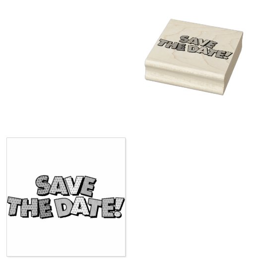 SPAAR DEZE DAG Leuk Retro Stripboek Pop Art Rubberstempel (Gestempeld)