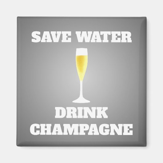 Spaar drink champagne magneet (Voorkant)