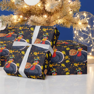 Spaar een kalkoen, eet pizza, grappige gelukkige T Cadeaupapier