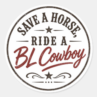 Spaar een paard, rij een BL-cowboy sticker