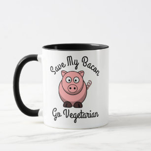 Spaar Mijn Speck Word Vegetariër Mok