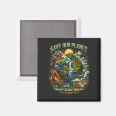 Spaar Onze Planeet Magneet (Voorkant / Achterkant)