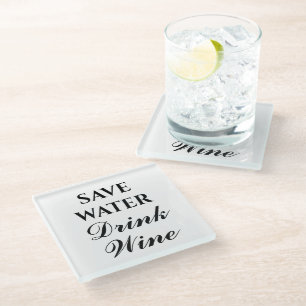 Spaar Water Drink Wijn aangepaste elegante glazen Onderzetter