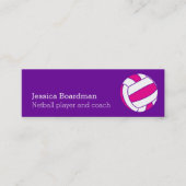 Spaarbalspelertrainer roze paars mini visitekaartje (Voorkant)
