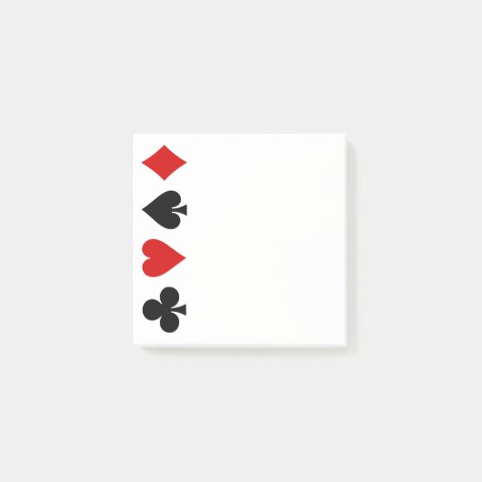Spaarkaarten Diamond Club Heart Spade Post-it® Notes (Voorkant)