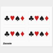 Spaarkaarten Diamond Club Heart Spade Rechthoekige Sticker (Vel)