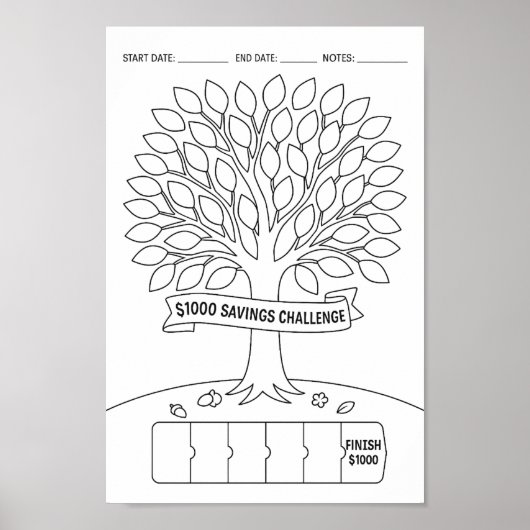 Spaaruitdaging Tracker Poster (Voorkant)