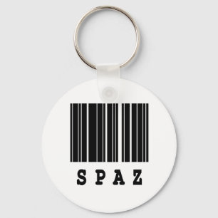 Spaaz-streepjescodeontwerp Sleutelhanger