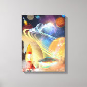 Space Above and Beyond (versie 3) Canvas Afdruk (Voorkant)