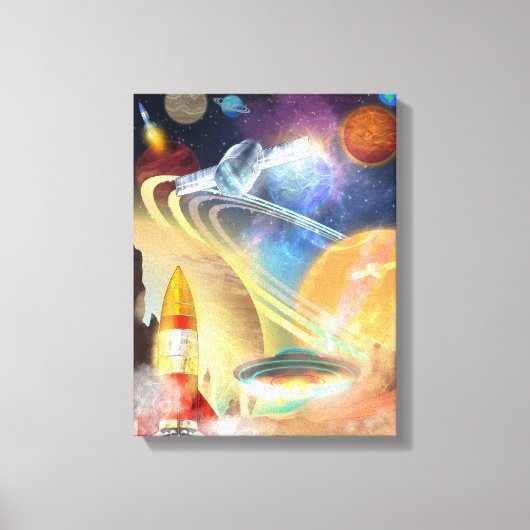 Space Above and Beyond (versie 3) Canvas Afdruk (Voorkant)