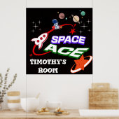 Space Ace Kid's Room Editable Poster (Cuisine)