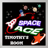 Space Ace Kid's Room Editable Poster (Devant)