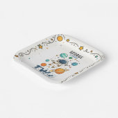 Space Adventure 2nd Birthday | Outer Space Party Papieren Bordje (Gebogen)