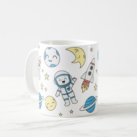 Space Adventure Dessin sur Mug (Devant gauche)