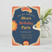 Space Adventure Invitation d'anniversaire (Debout devant)