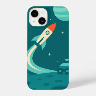 Space Adventure - iPhone-schelp, planeet iPhone 14 Hoesje