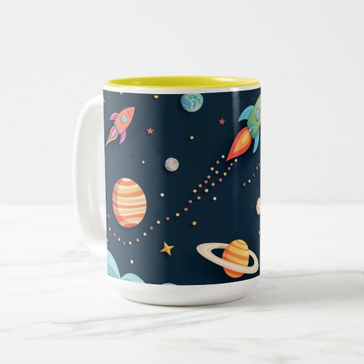 Space Adventure Rocket Kids Coffee Mug (Devant gauche)