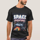 Space Adventures Comic Book Imprimer T-shirt (Devant)