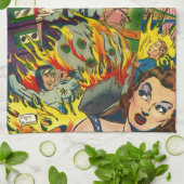 SPACE ADVENTURES RETRO COMICS THEEDOEK (Gevouwen)