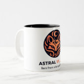 Space Aesthetic Coffee Cup Tweekleurige Koffiemok (Voorkant links)