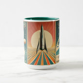 Space Age Art Space Time Calendar Mok (Midden)