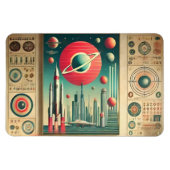 Space Age Interplanetary Coordinates Alien Relic Magneet (Horizontaal)