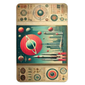 Space Age Interplanetary Coordinates Alien Relic Magneet (Verticaal)