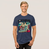 Space Age Las Vegas Martini Party Tri-Blend Shirt (Voorkant volledig)