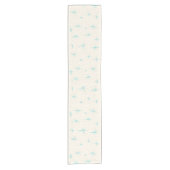 Space Age Turquoise Starbursts Table Runner Korte Tafelloper (Voorkant)