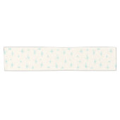 Space Age Turquoise Starbursts Table Runner Korte Tafelloper (Horizontaal)