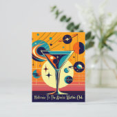 Space Age Welkom bij de Atomic Martini Club Briefkaart (Staand voorkant)