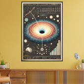 Space Age Wormhole Diagram Canvas Afdruk (Insitu (Woonkamer))