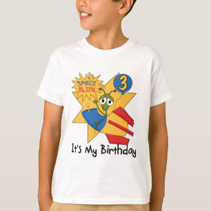 Space Alien 3e Verjaardag Tshirts en geschenken