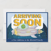 Space Alien Baby shower Uitnodiging (Voorkant)
