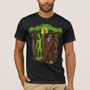 Space Alien Bigfoot Mystery Conspiracy Theory T-shirt