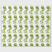 Space Alien Cadeaupapier (Vlak)