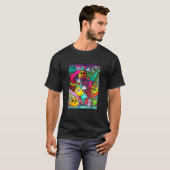 Space Alien Doodle Art Schattige stripmonster Illu T-shirt (Voorkant volledig)