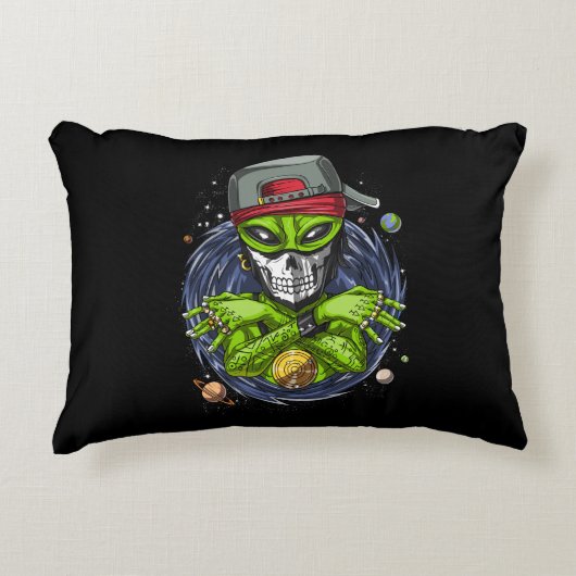 Space Alien Gangstа UFO-extraterrestrials Rapper Accent Kussen (Voorkant)