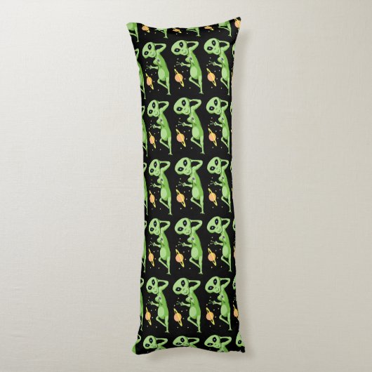 Space Alien geeft het Peace Sign Body Pillow Lichaamskussen (Achterkant (Verticaal))
