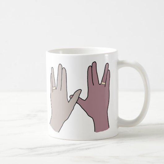 Space Alien Geek Nerd Wedding Love Graphic Mok (Rechts)